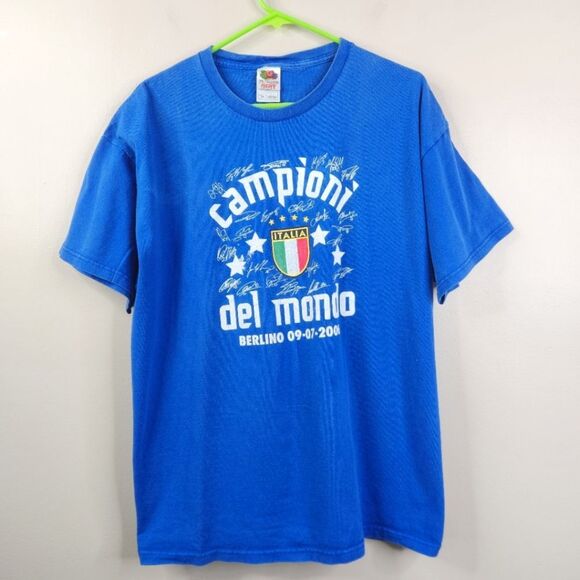 Italy Mens National Football Team World Cup 2006 Berlin Championship SS Tee XL - Picture 1 of 8